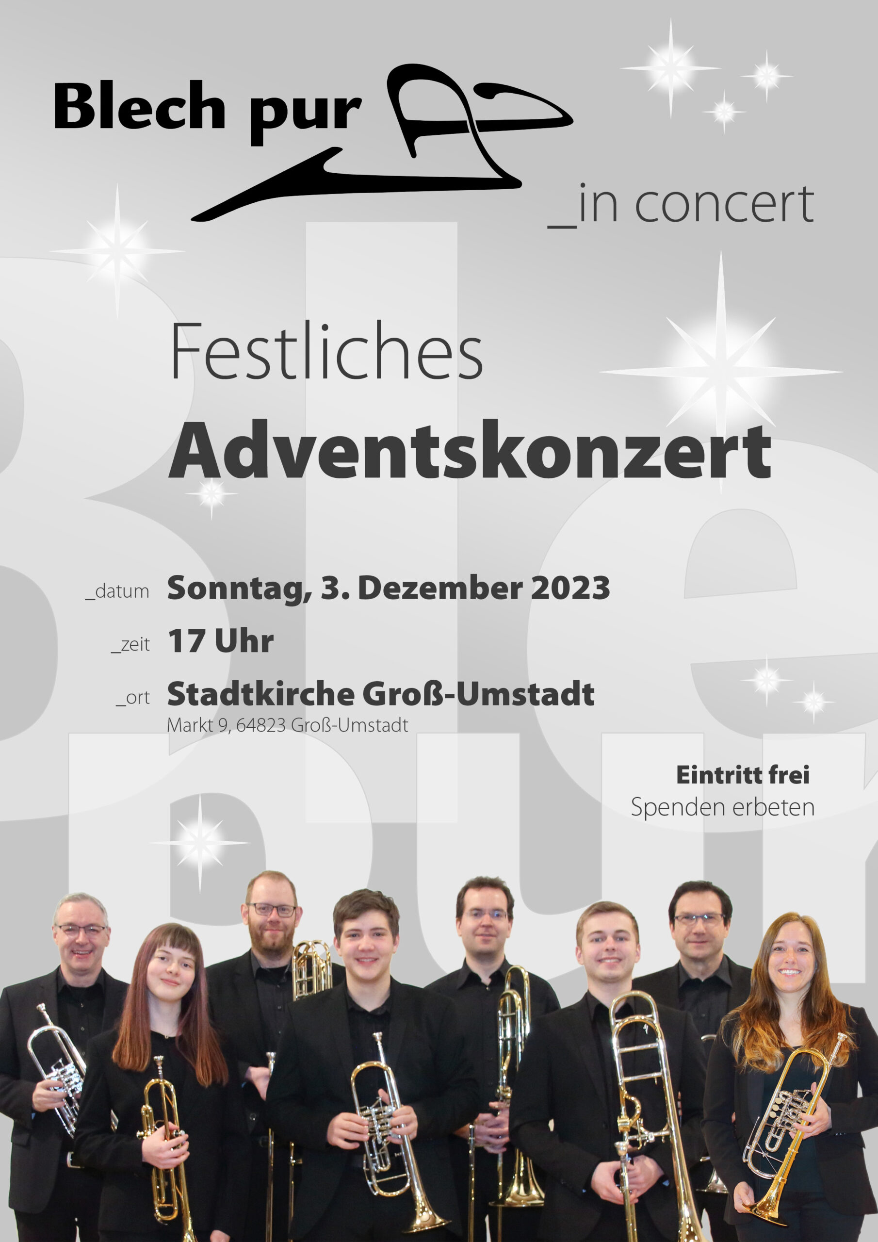 Festliches Adventskonzert mit Blech pur (03.12.2023)