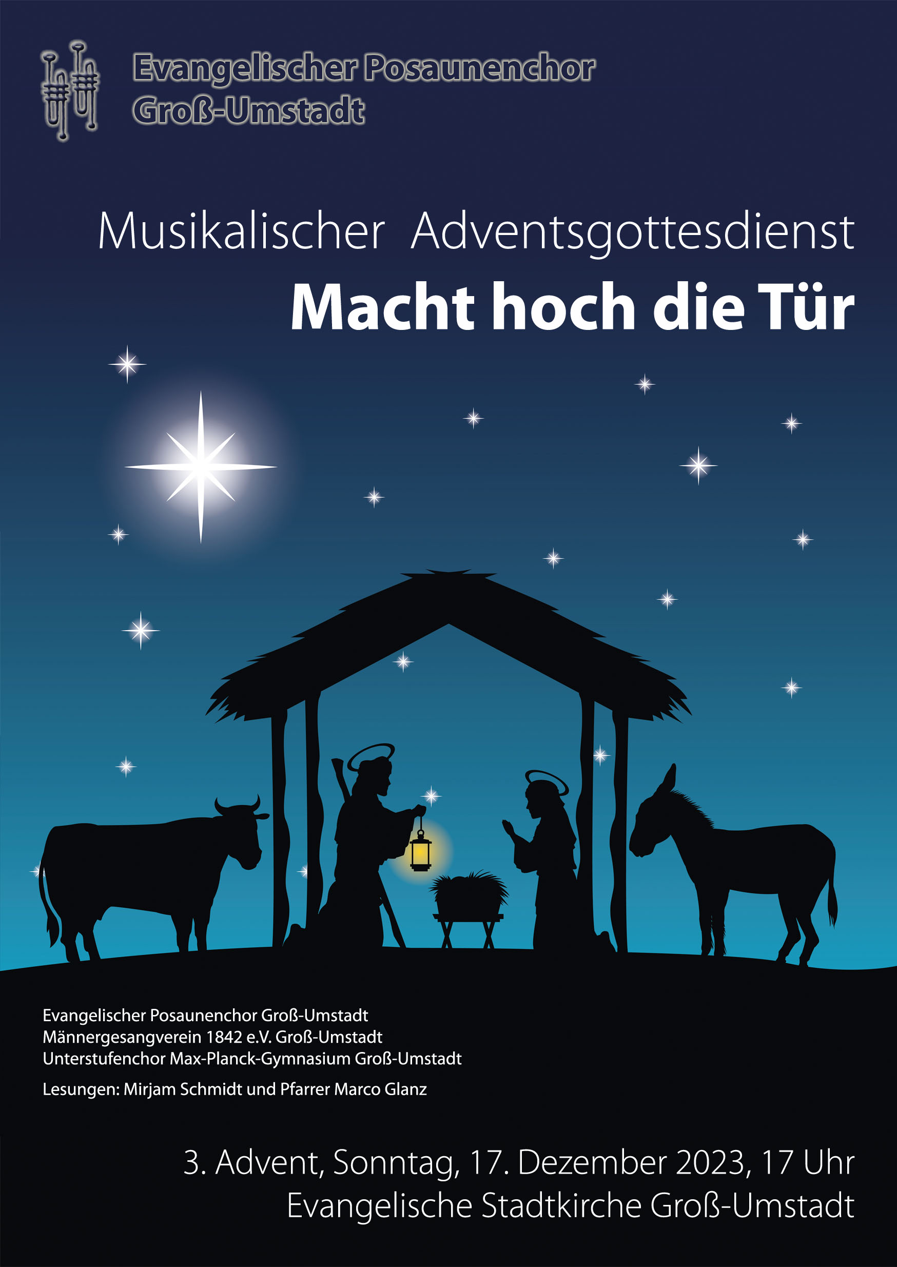 Plakat: Musikalischer Adventsgottesdienst (17.12.2023)