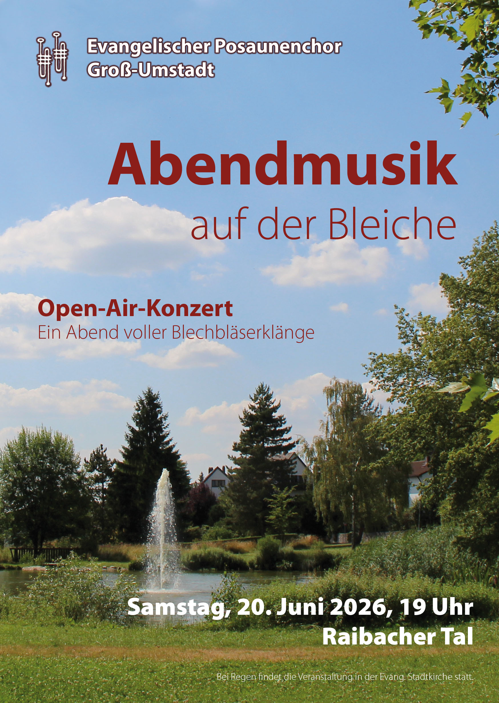 Plakat: Abendmusik auf der Bleiche (20.06.2026)